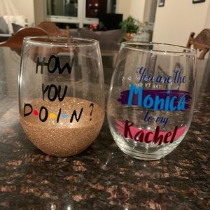 FRIENDS wine glasses